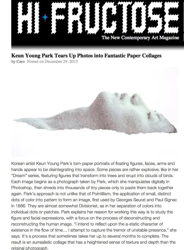 Keun Young Park featured in Hi Fructose Magazine